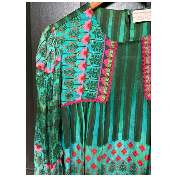 NWOT Anthropologie Siddhartha Bansal Lahiri Blouse in Green Motif Size Small - Picture 8 of 16